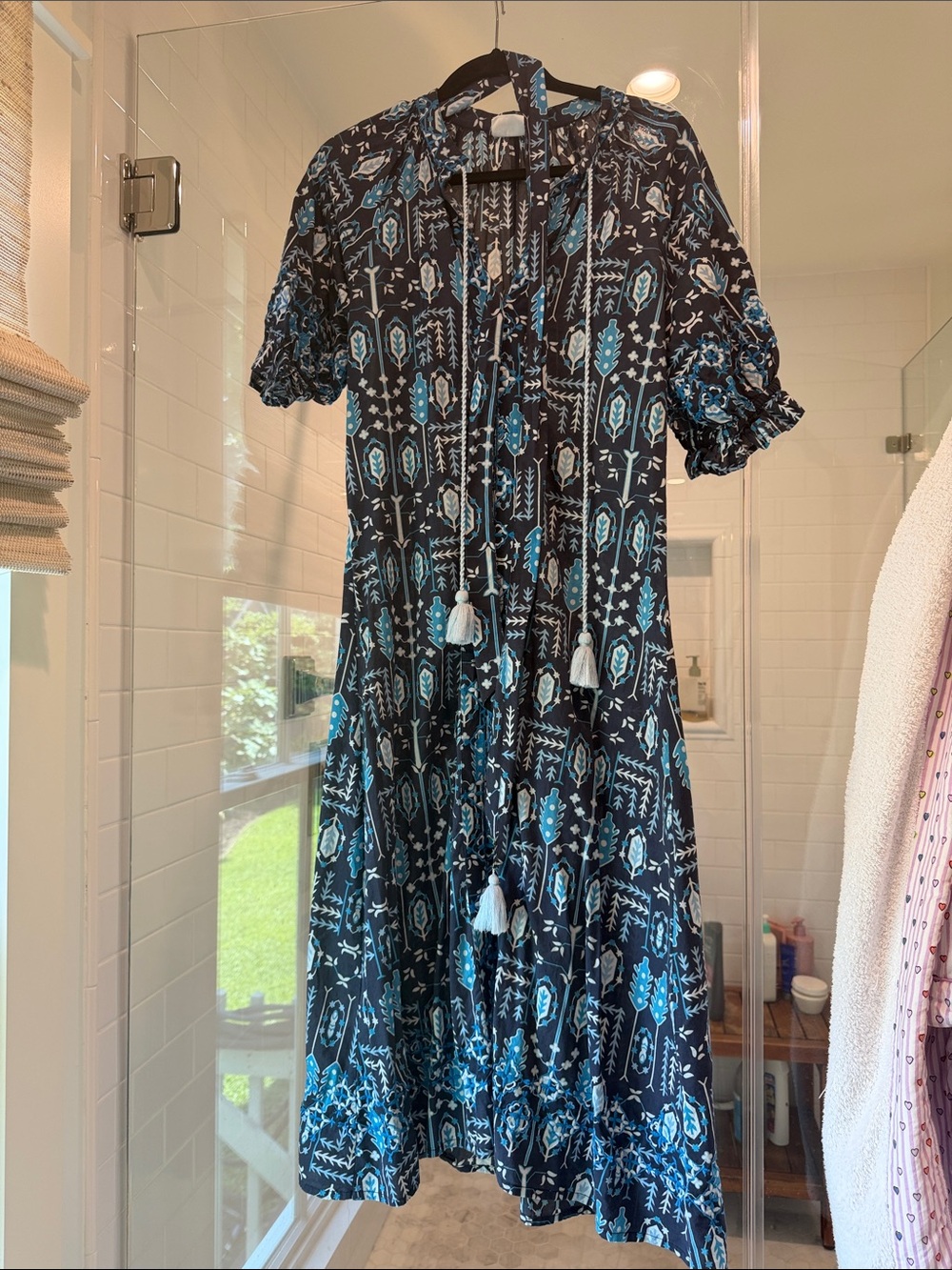 Julia Amory navy dress with sash